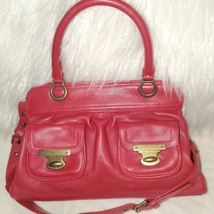 Marc Jacobs Red Leather Satchel Shoulder Bag